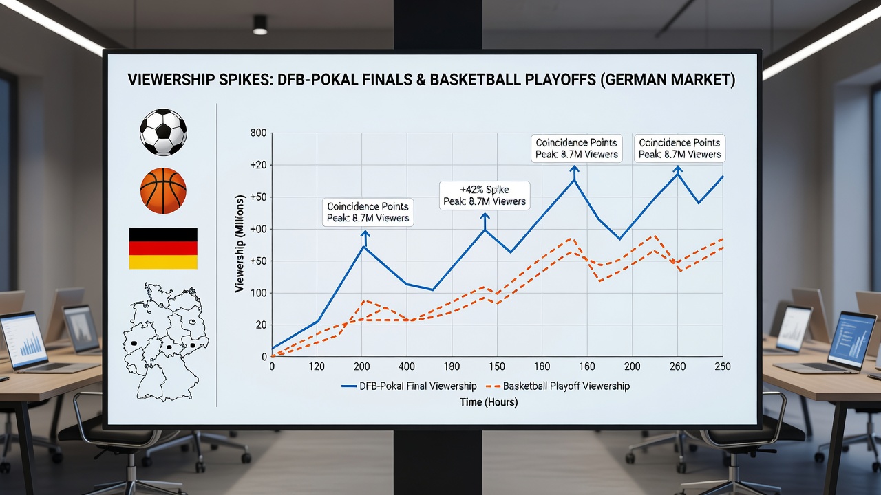 Statistiken zu TV-Quoten bei überschneidenden Sportevents